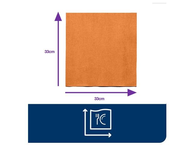 Servett TORK Lunch 2 - lags orange 200/fp