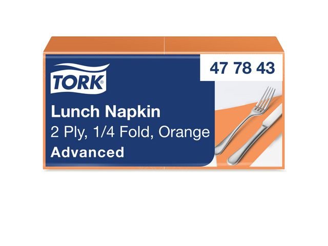 Servett TORK Lunch 2 - lags orange 200/fp