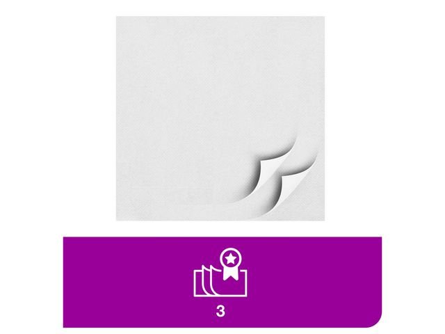 Servett TORK Vit 3 - lgr, 24x24cm 200/fp
