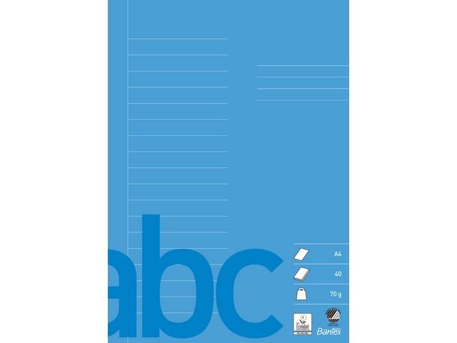 Skrivhäfte A4 linj 14,5mm blå 10/fp