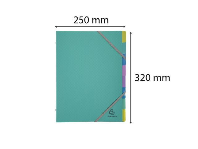 Sorteringmapp EXACOMPTA 8 - f A4 PP turkos