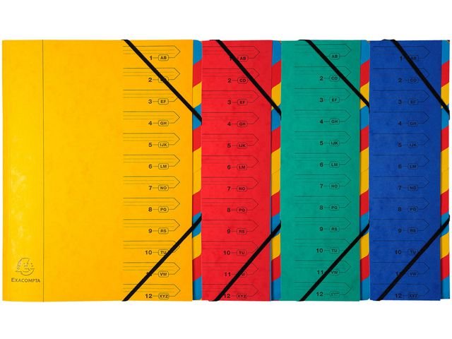 Sorteringsmapp EXACOMPTA A4 12 - flik