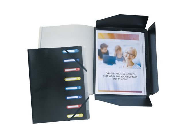 Sorteringsmapp EXACOMPTA PP 8 - flik svart