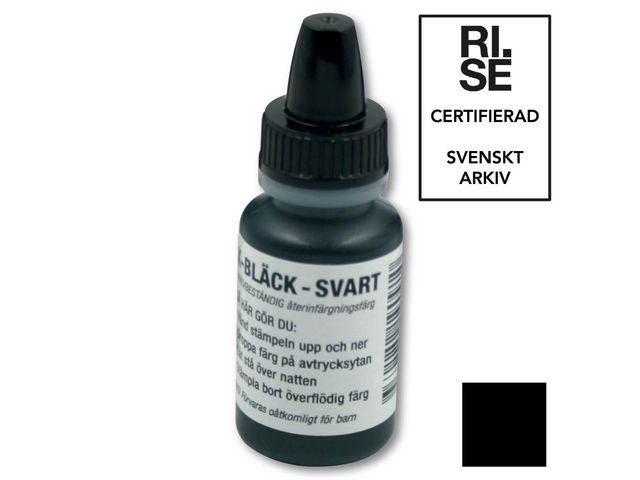Stämpel K - Bläck 10 ml svart (arkivbest)