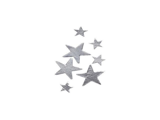 Stickers stjärnor silver 25mm 108/fp