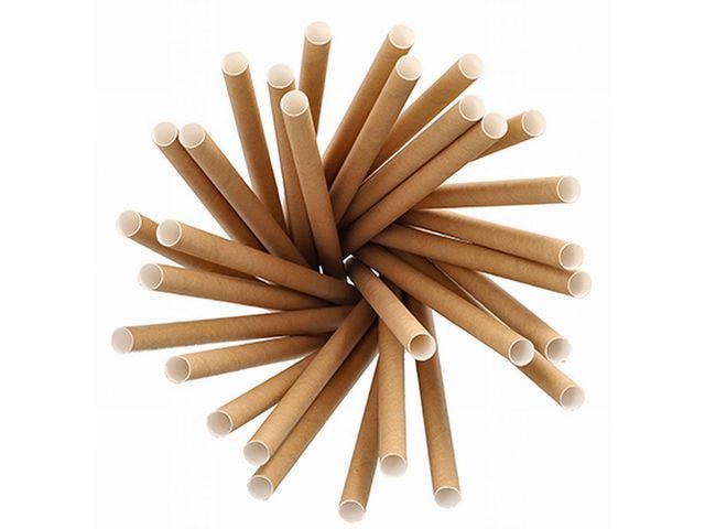 Sugrör PAPSTAR papper 10mmx21cm 100/fp