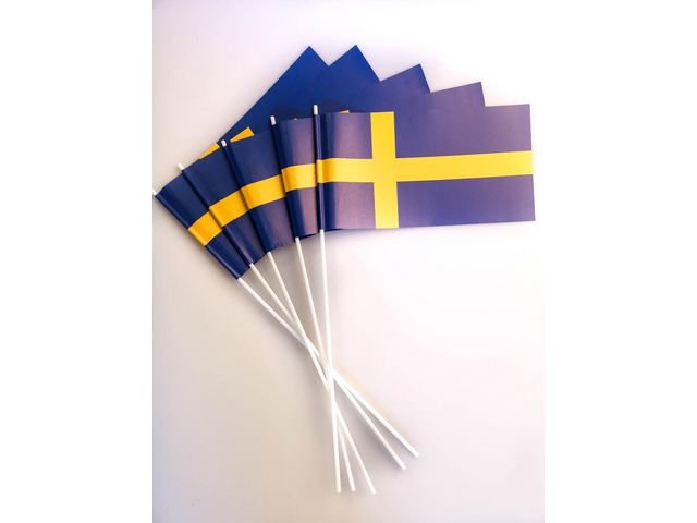 Svenska flaggan på pinne 50/fp