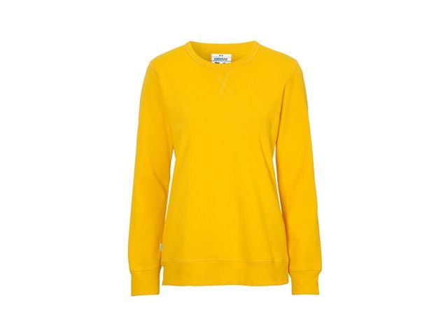 Sweatshirt Crew Neck dam GOTS gul L