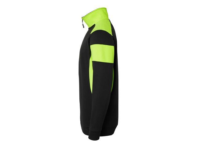 Sweatshirt halfzip 222 sv/fluor. gul S