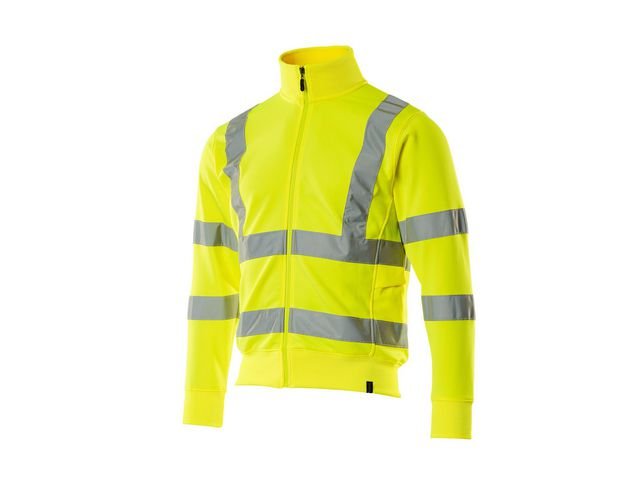 Sweatshirt Med Blixtlås Hi - Vis Gul S