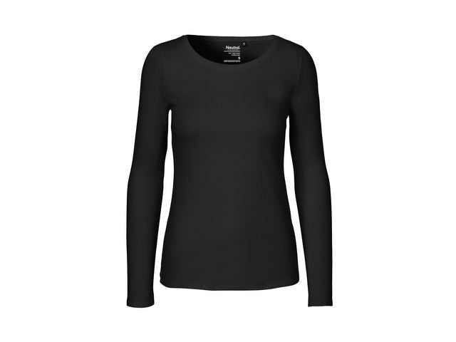 T-shirt LÄ O81050 GOTS dam svart M