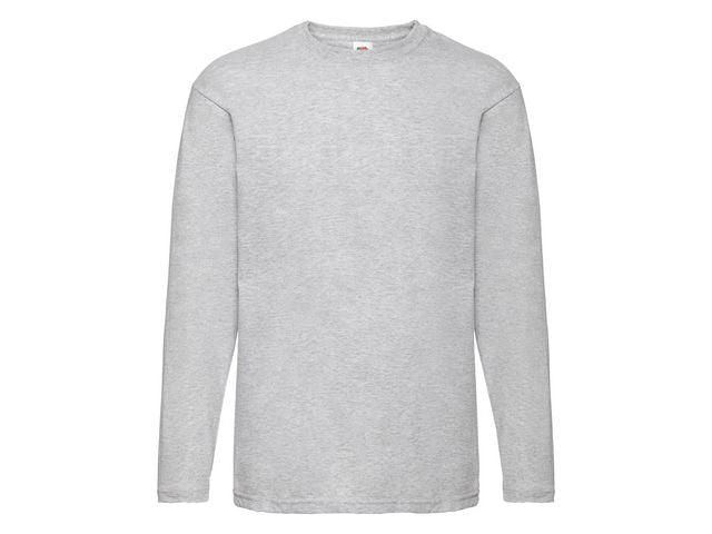 T-shirt Långärmad FRUIT gråmelange 4XL