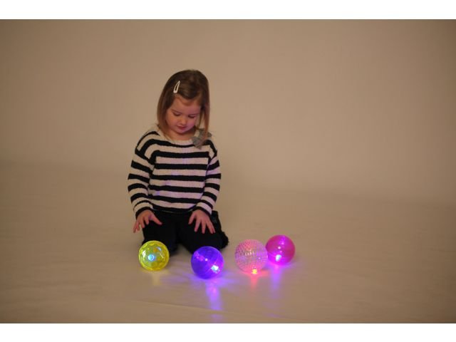 Taktila blinkbollar 4 st/fp