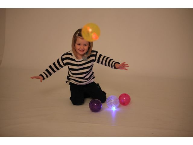 Taktila blinkbollar 4 st/fp