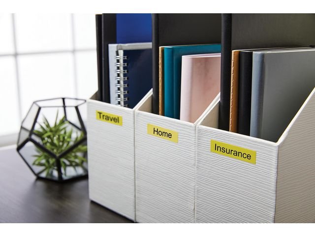 Tape DYMO D1 24mm svart på gul