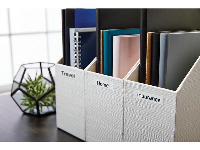 Tape DYMO D1 6mm svart på vit