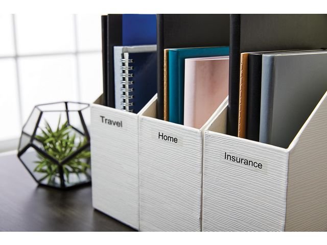 Tape DYMO D1 9mm svart på klar