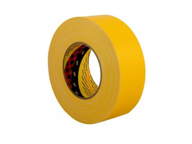 Tejp textil plastbelagd 50mx25mm gul