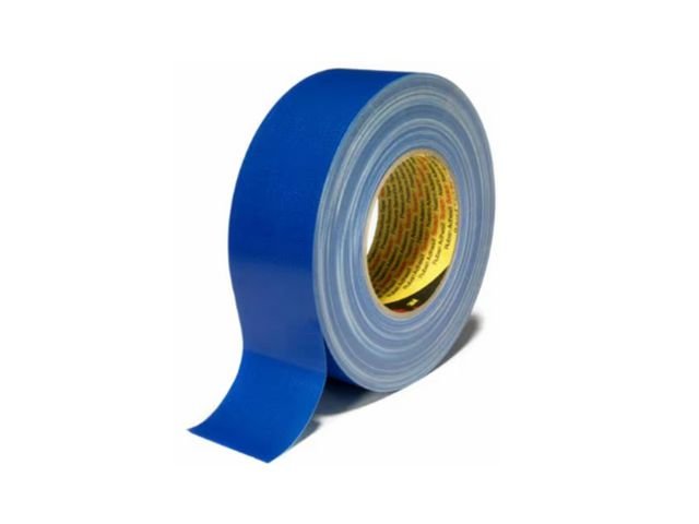 Tejp textil plastbelagd 50mx50mm blå