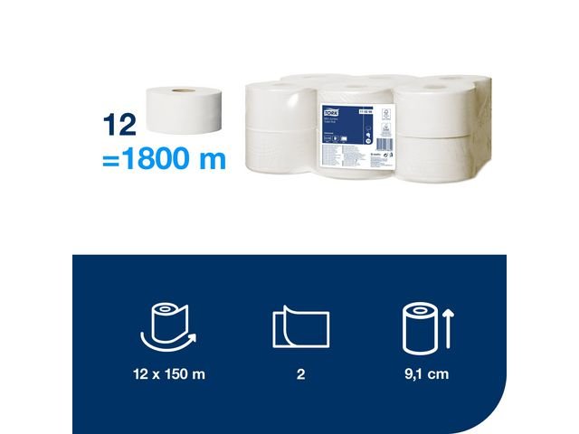Toalettpapper TORK Uni T2 2 - lag 12/fp