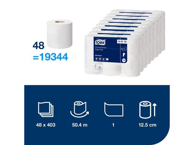 Toalettpapper TORK Uni T4 1 - lag 6/fp