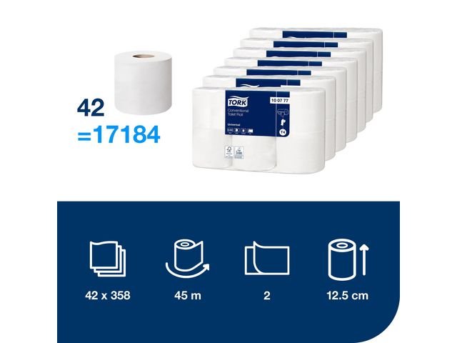 Toalettpapper TORK Uni T4 2 - lag 6/fp