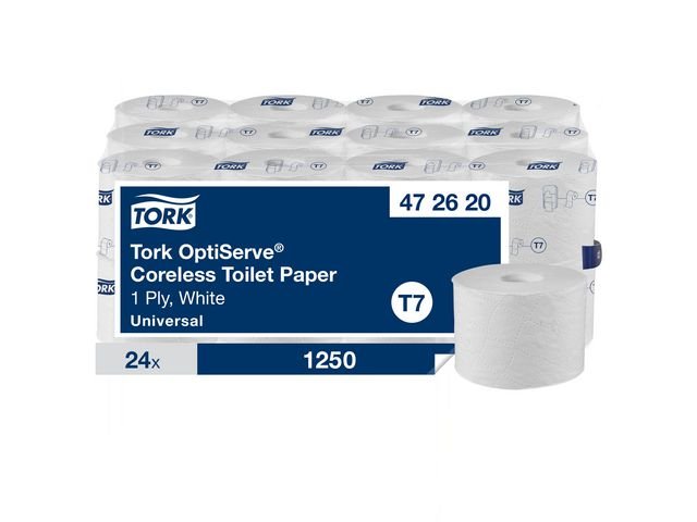 Toalettpapper TORK Uni T7 1 - lag 24/krt