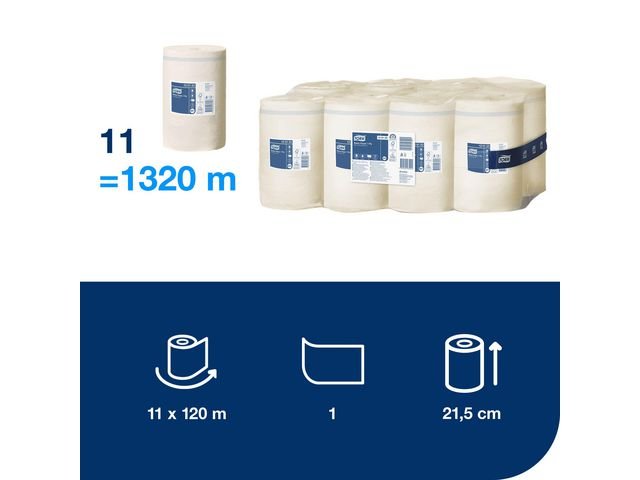 Torkrulle TORK Uni M1 1 - lag vit 120m