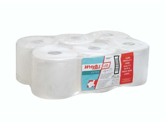 Torkrulle WYPALL L10 1 - lag vit 228m/rl