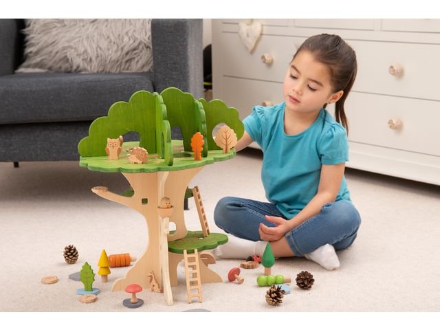 Trädkoja I trä 15 delar