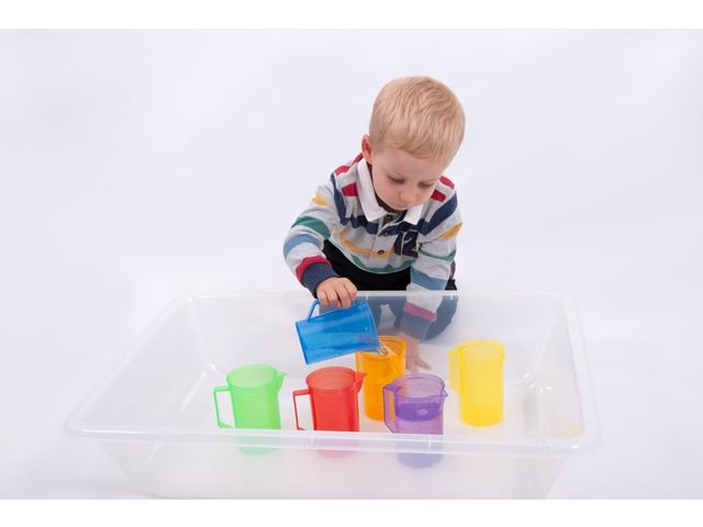 Transparent bägare färgade 6/fp