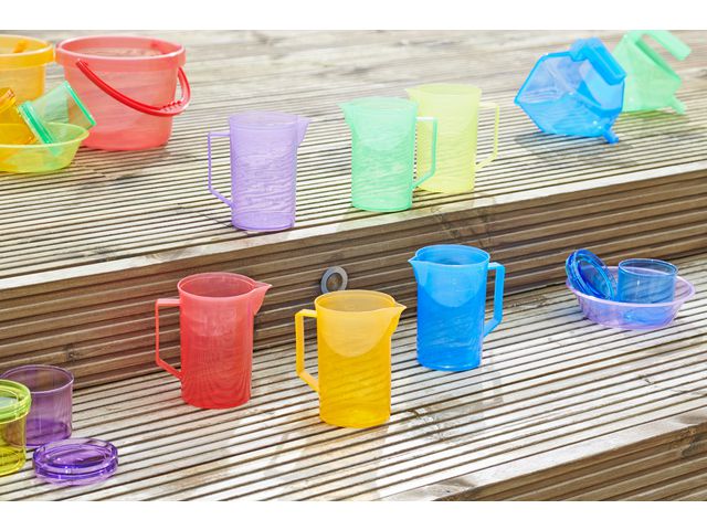 Transparent bägare färgade 6/fp