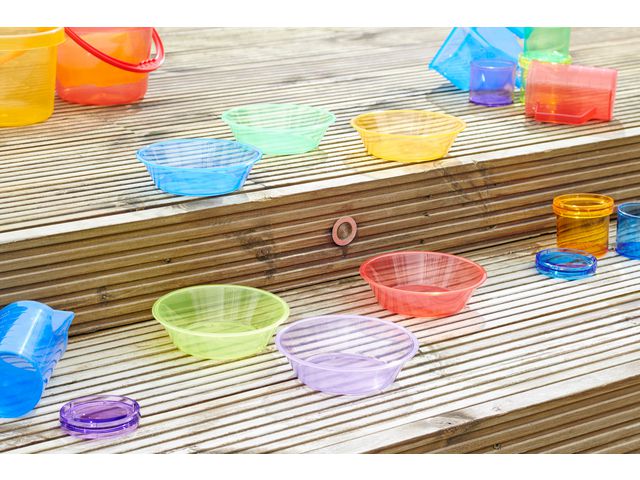 Transparent sorteringsskål färgade 6/fp