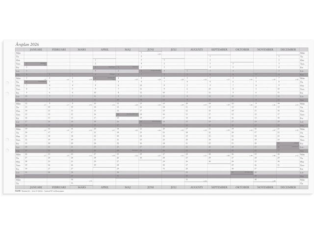 Väggkalender Årsplan 2026 5/fp