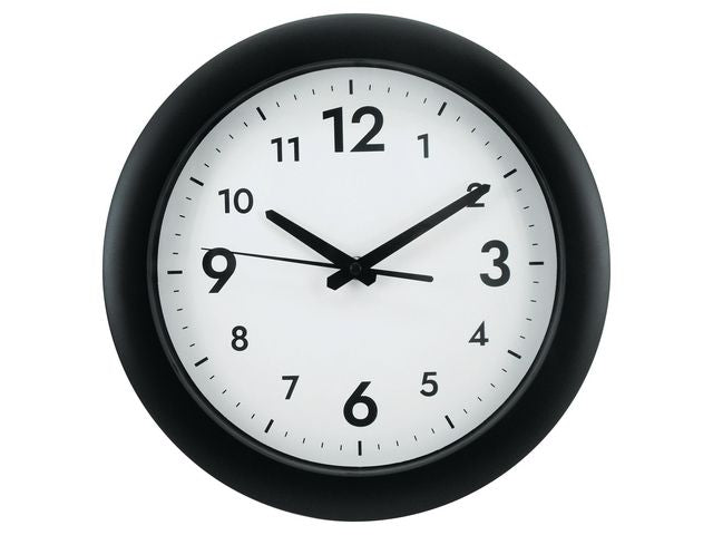 Väggur Easytime Ø30cm svart
