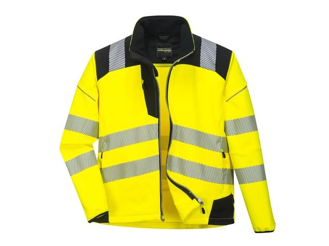 Varselsoftshell PW T402 Hi - Vi Kl 2/3 XL