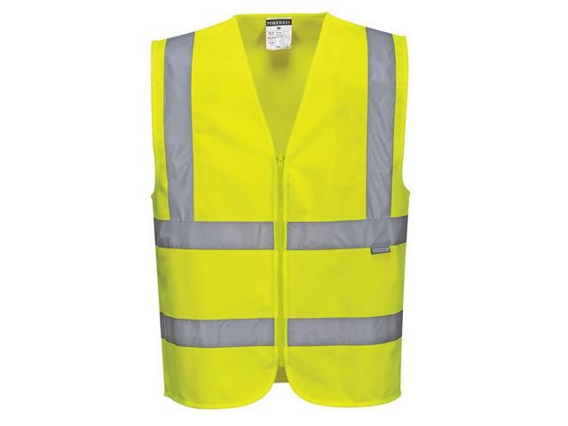 Varselväst zip PORTWEST kl2 gul 2XL