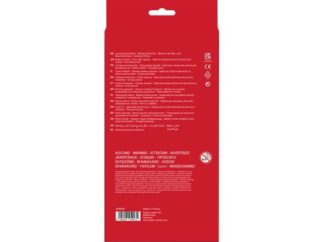 Vattenfärg FABER 21 färger inkl pensel