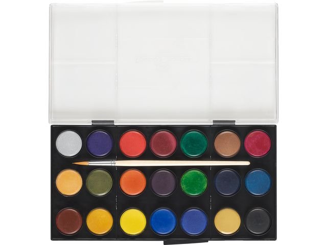 Vattenfärg FABER 21 färger inkl pensel