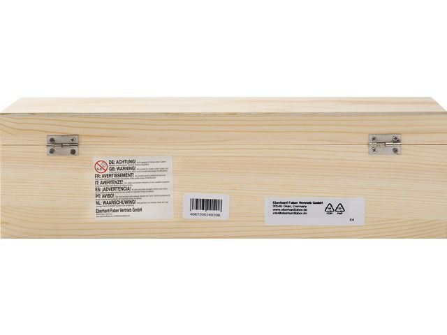 Vaxkrita FABER trälåda sorterade 100/st