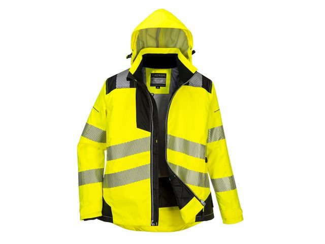 Vinterjacka PW382 dam varsel gul/sva XS