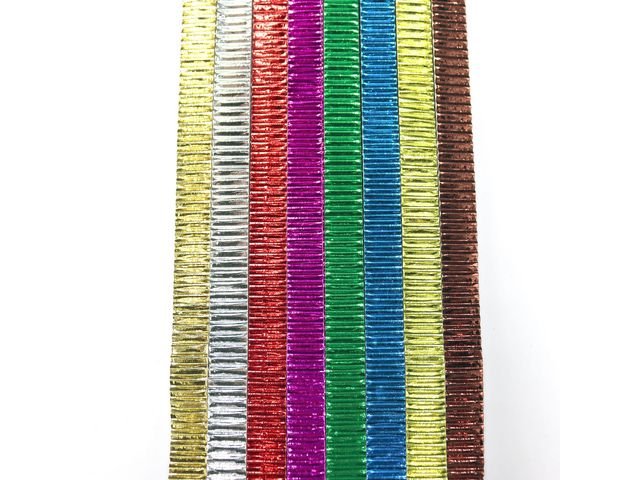 Wellpapp metallic 6 remsor x 8färger