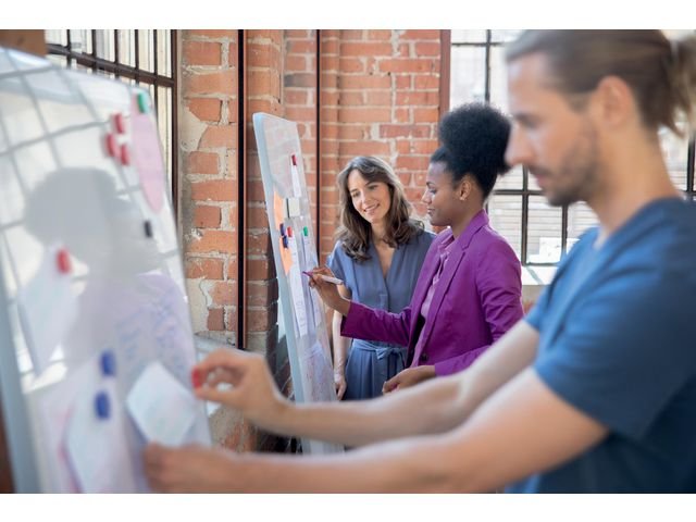 Whiteboard NOBO MoveMeet svart 180x90