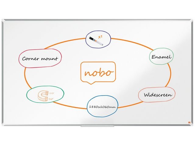 Whiteboard NOBO premium emalj 85'