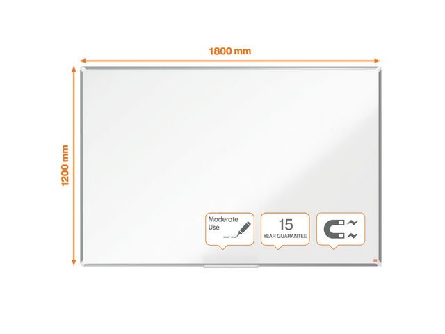 Whiteboard NOBO premium stål 180x120cm