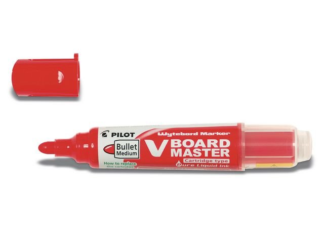 Whiteboardpenna PILOT V Board rund röd